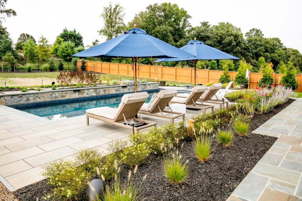 raised bond beam wall above pool