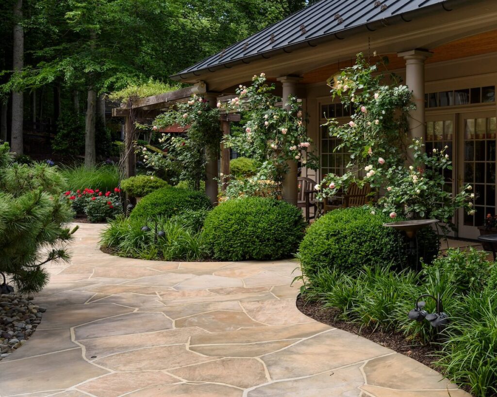 Flagstone Patio Landscape Plantings
