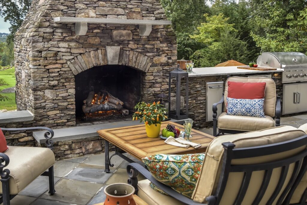 Clearwater Landscape & Nursery Hardscape Outdoor Fireplace Patio Frederick, Maryland