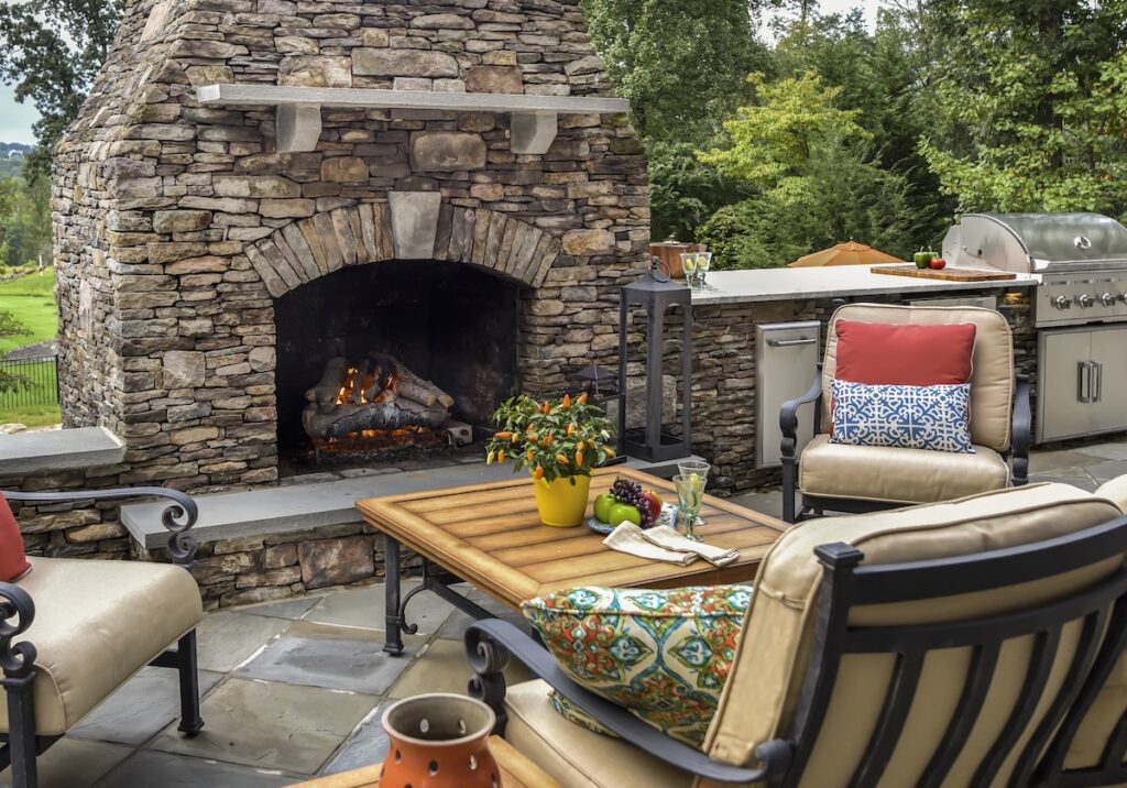 woodburning fireplace