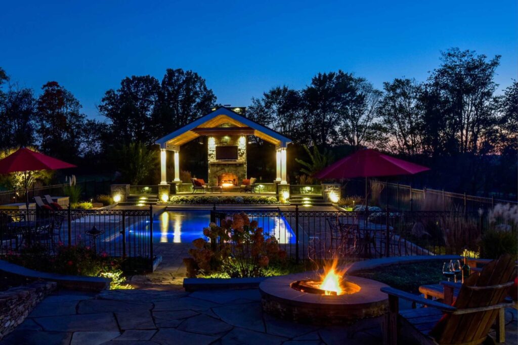 fire pit and fireplace