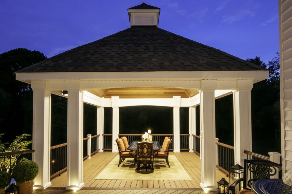 custom pavilion on composite deck