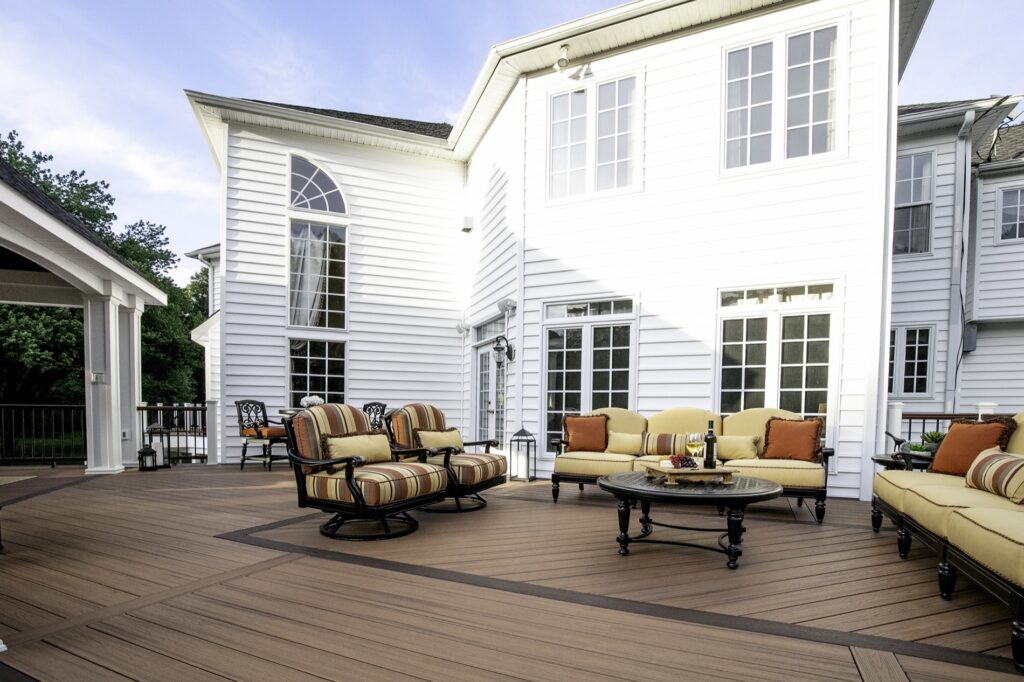 composite deck seating area
