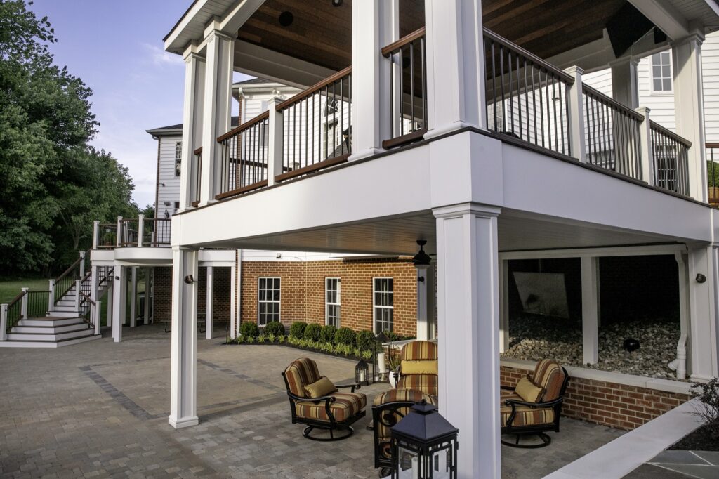seating patio under deck