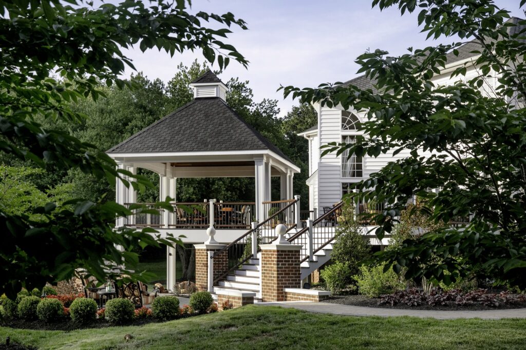 composite deck seating area