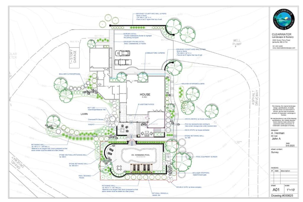 Clearwater Landscape & Nursery Master Plan Design Myersville
